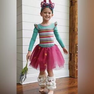 Matilda Jane Teal, Pink & Yellow Tulle Stripe Kids Costume